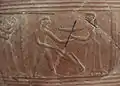 Large relief pithos, capture of Troy, detail, 675-650 BC