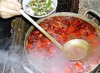 Broth of snail vermicelli soup