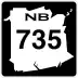 Route 735 marker