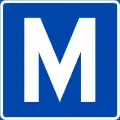 Passing place("Møteplass" in Norwegian.) Used frequently on long stretches of single-track roads. Parking forbidden.