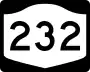 New York State Route 232 marker