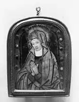 Painted Limoges enamel, 1520-40 by Nardon Pénicaud, 8.3 cm high