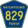 Parish Road 829 marker