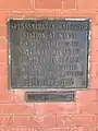 The stations's marker issued by the National Register of Historic Places on June 21, 1999