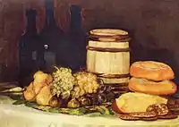 Francisco Goya, Still Life with Fruit, Bottles, Breads (1824–1826)
