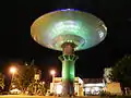 Illuminated spaceship