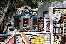 Traditional Ndebele houses at Lesedi Cultural Village