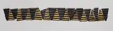 Necklace; 2600–2500 BC; gold and lapis lazuli; length: 22.5&nbsp;cm; Royal Cemetery at Ur (Iraq); Metropolitan Museum of Art