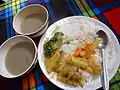 Dal-bhat-tarkari is a traditional dish in Nepalese cuisine