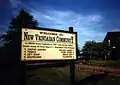 Picture of New Vrindaban Community sign in July 1997.