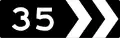 (PW-66) Curve marker with integrated advisory speed 35