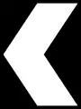 (W20-2.1/PW-67) Curve marker left
