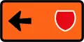 (TW-22) Detour - follow state highway shield (to the left)