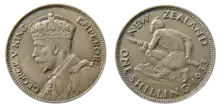 A coin with the King's profile