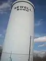 Water tower on a hill high above the Monongahela.