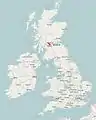 Location of the Newhouse research site, within the United Kingdom
