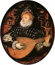 Elizabeth I playing the lute c. 1580