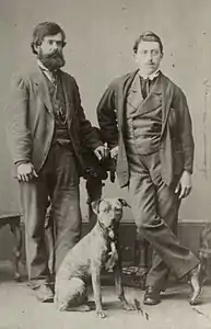 E.R.W. Hayter (L), Captain N. Primorac (R), and Boatswain, New York, 1871