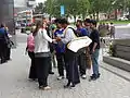 Karunaratne signing autographs for fans