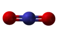 Ball and stick model of nitronium