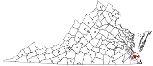 State map highlighting Norfolk