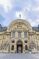The northern portal of the complex, with Louis XIV with horse on the pediment