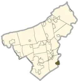 Location of Raubsville in Northampton County, Pennsylvania