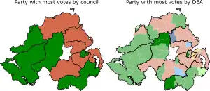 Largest party/parties by council