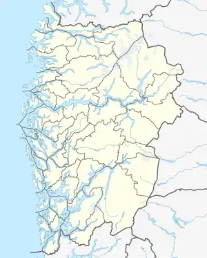 Map showing the location of Briksdalsbreen