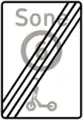 End of speed limit zone for small electric vehicles