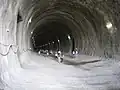 Inside the northern Vítkov tunnel during an "open day" during construction