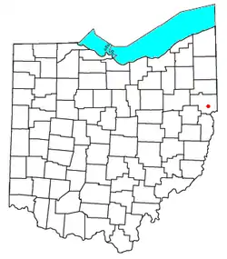 Location of West Point, Ohio
