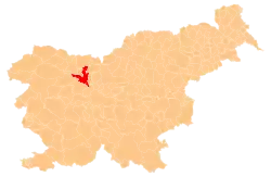 Location of the City Municipality of Kranj in Slovenia