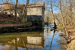 Flowing past the Obediah Latourette Grist and Saw Mill in Long Valley