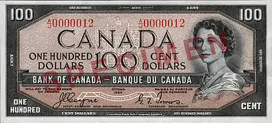 $100 banknote, "Devil's Head" printing