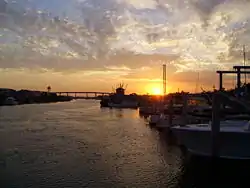 Intracoastal Waterway with bridge in background