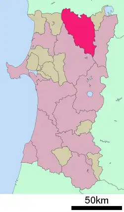 Location of Ōdate