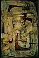Brown Shapes - Charles Bray. Oil on board.