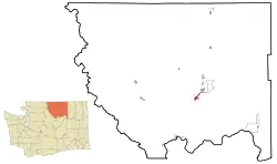 Location of Okanogan inOkanogan County, Washington