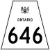 Highway 646 marker