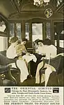 Afternoon tea in the train's observation car