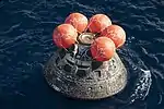 Orion off the coast of Baja California shortly after splashdown