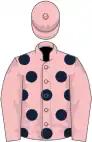 Pink, dark blue spots on body