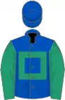 Royal blue, emerald green hollow box and sleeves