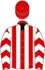 Red and White stripes, chevrons on sleeves