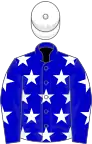 Blue, white stars, white cap
