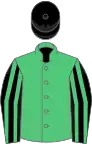 Emerald Green, Black and Emerald Green striped sleeves, Black cap