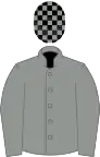 Grey, grey and black check cap