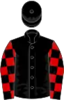 Black, Black and Red check sleeves