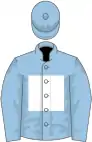 Light blue, white hollow box